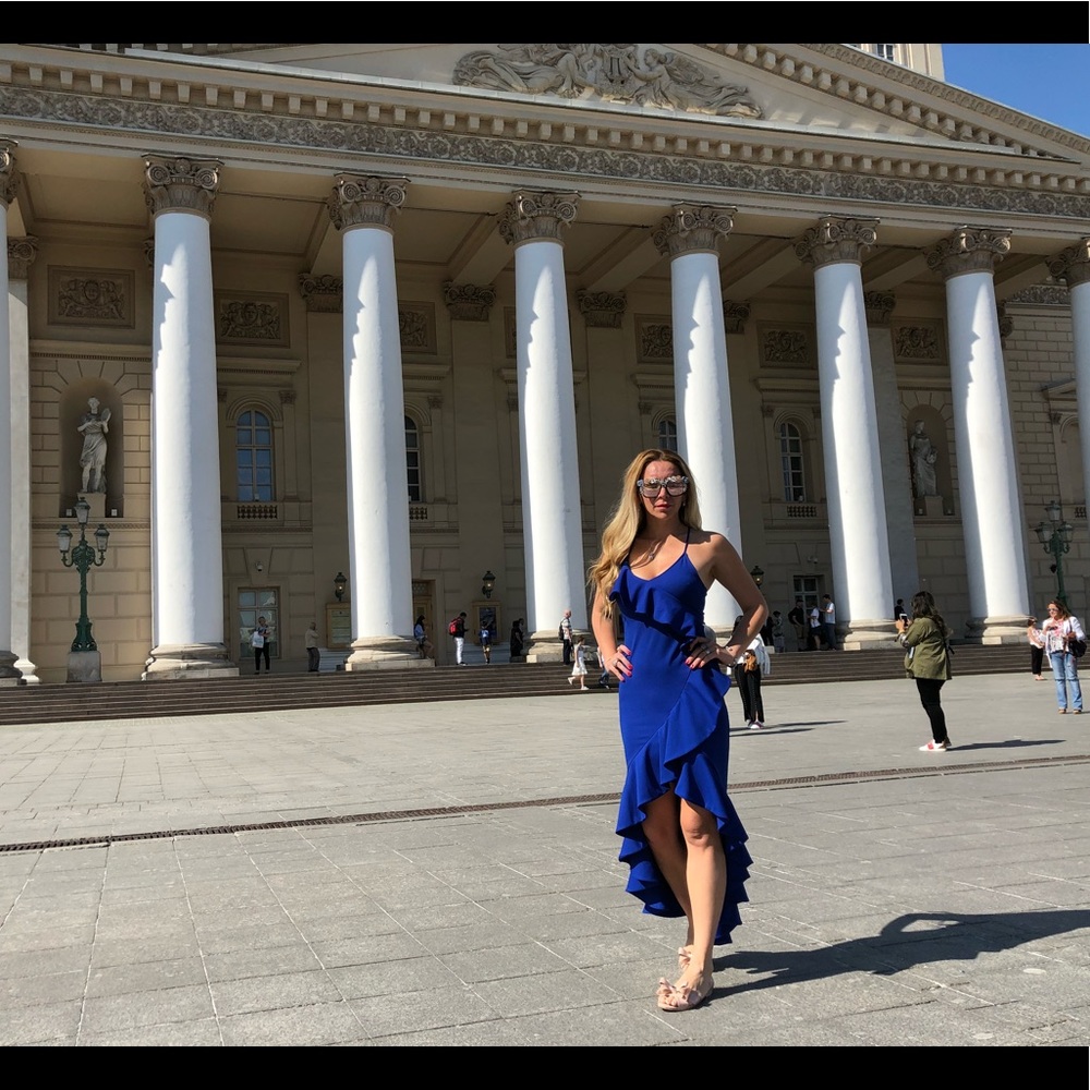 Royal blue cocktail dress